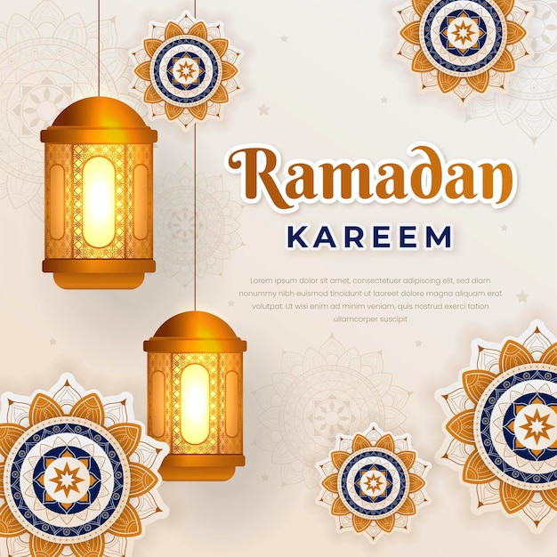 Islamic ramadan kareem background template