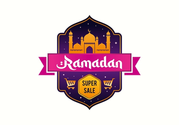 Islamic ramadan kareem sale discount label badge design