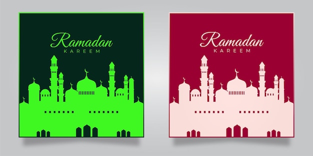 Islamic ramadhan kareem paper style Premium Vector