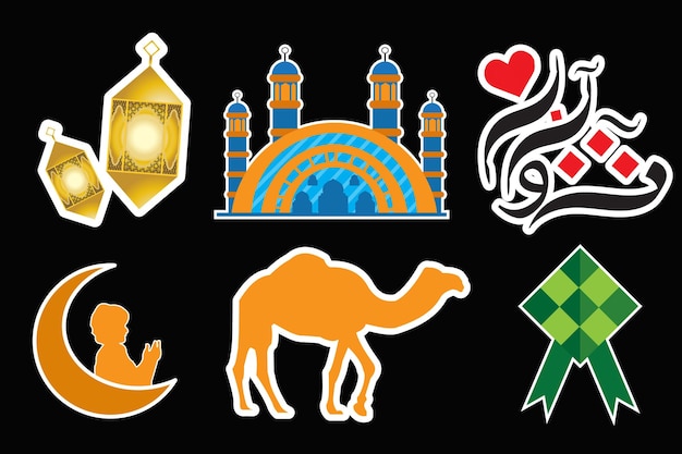 Islamic stickers set