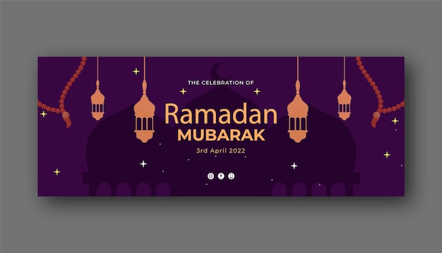 Islamic style ramadan kareem and eid decorative banner premium vector