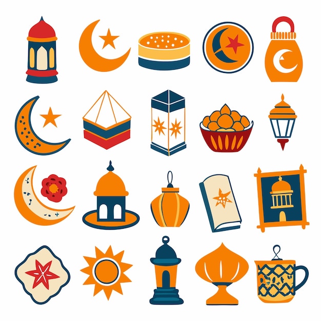 Islamic Symbols Crescent Moon Star Lantern Mosque and More