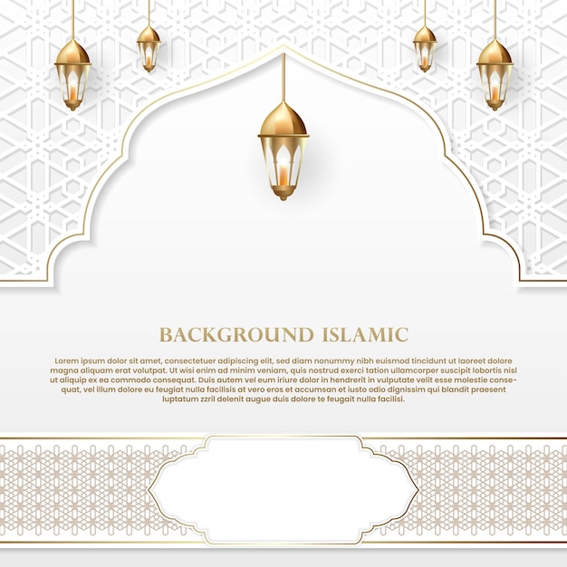 Islamic theme background template with Arabic pattern