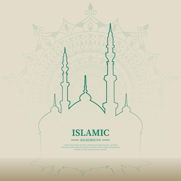 Islamic vector design for eid or Ramadan Kareem Islamic background