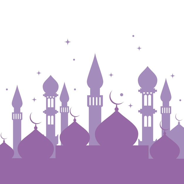 Islamic wallpaper Mosque icon vector template