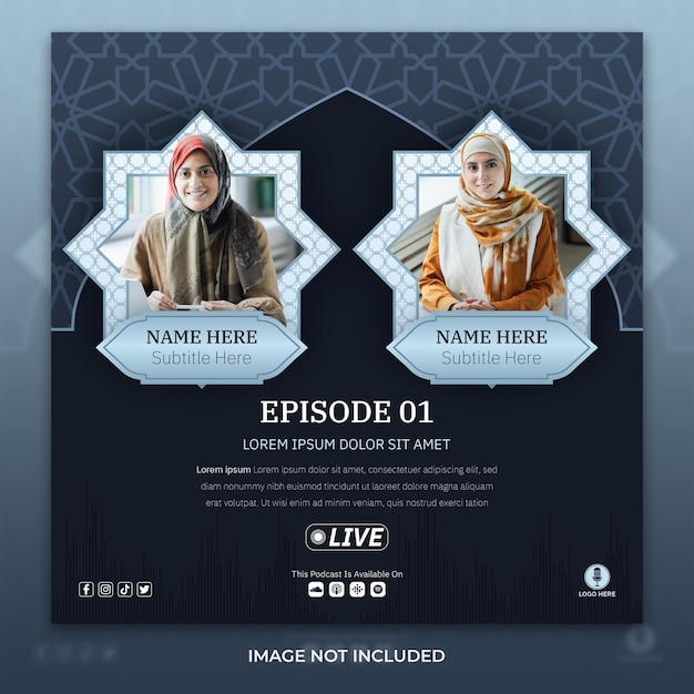 Islamic webinar social media template