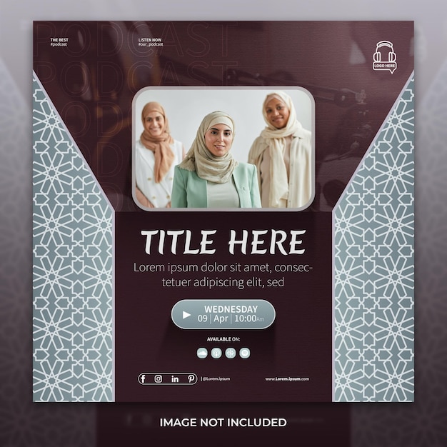 Islamic webinar social media template