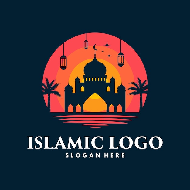 Islamic With Mosque Logo Template