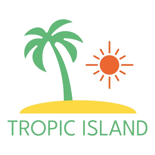 Island color icon logo style