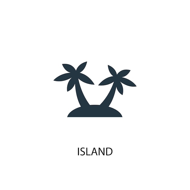 Vector island icon. simple element illustration. island concept symbol design from beach collection. can be used for web and mobile.