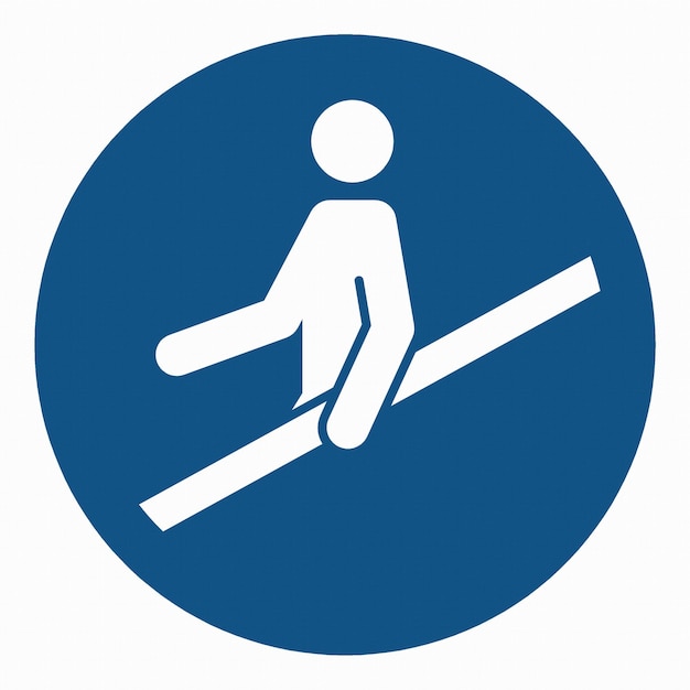 ISO 7010 Graphical Symbols Registered Standards Safety Signs Mandatory Use handrail