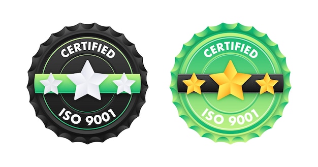 ISO 9001 standard certificate badge Quality control International Organization for Standardization