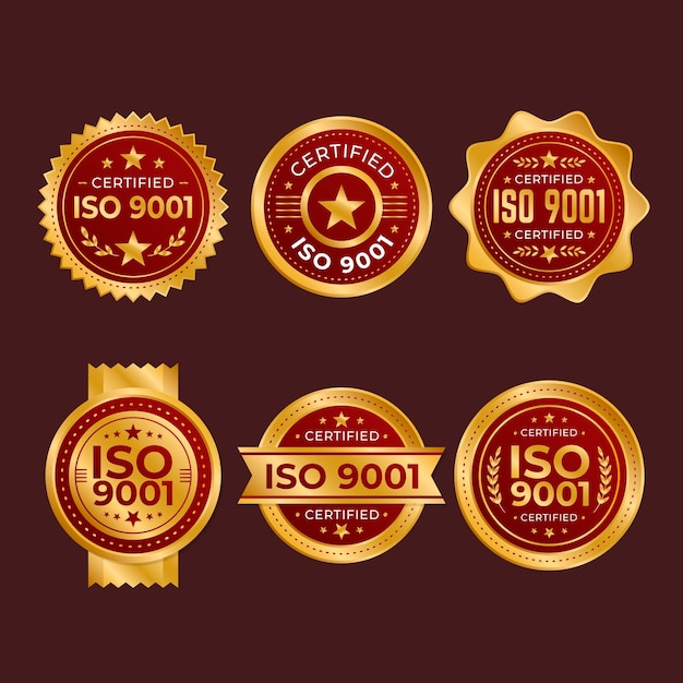 Iso certification badge collection