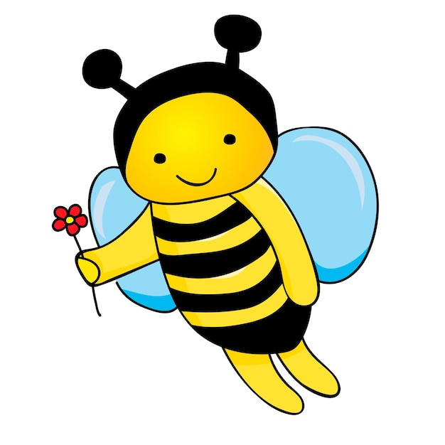 Isolated bee character