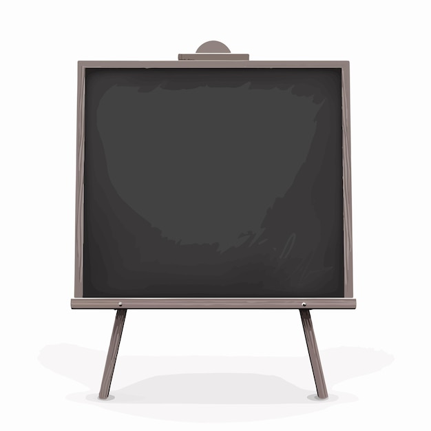 Vector isolated black board on white cartoon vector illustration