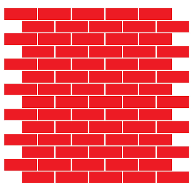 Isolated brick wall