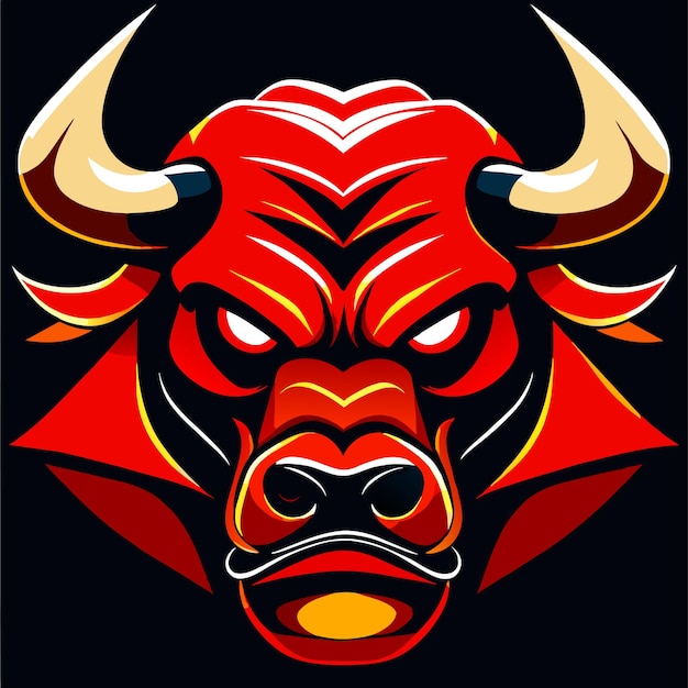 Isolated Bull Design with Dramatic Visuals