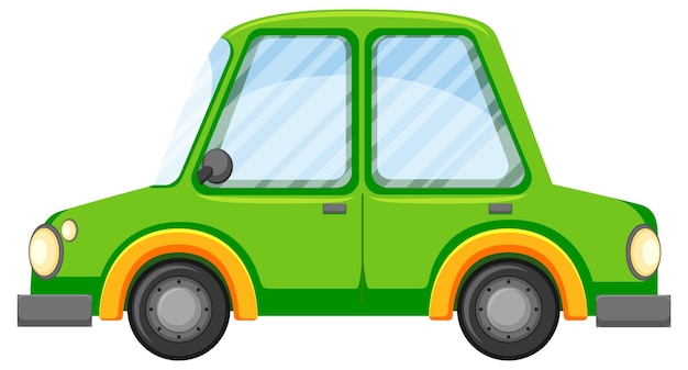 Isolated car in cartoon style