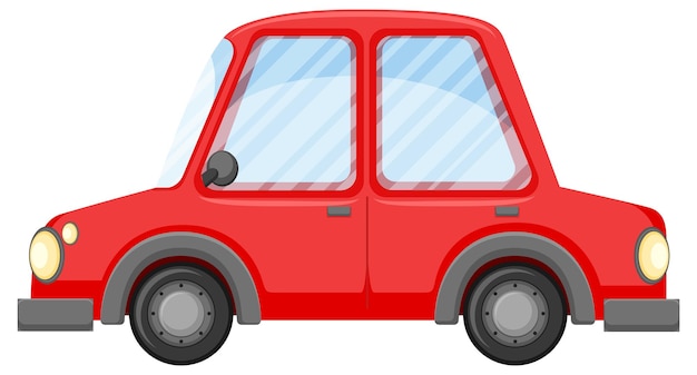 Isolated car in cartoon style