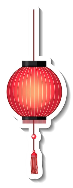 Isolated Chinese red paper lantern