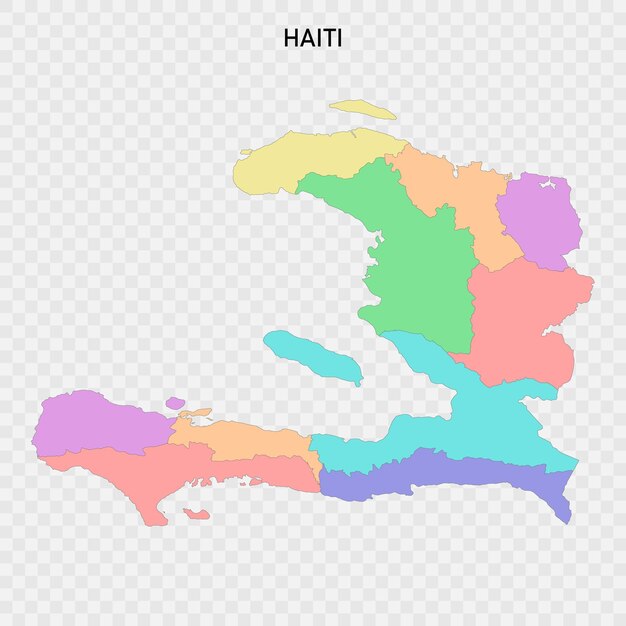 Vector isolated colored map of haiti with borders