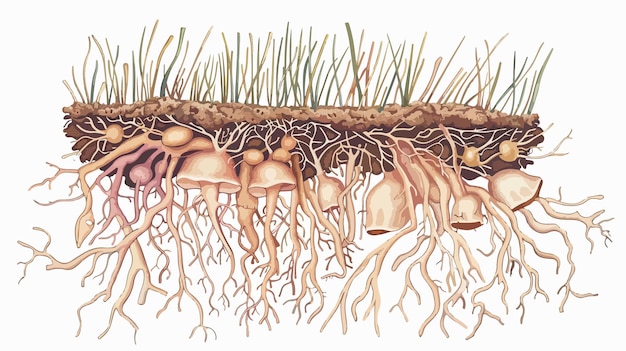 Vector isolated crosssection vector illustration