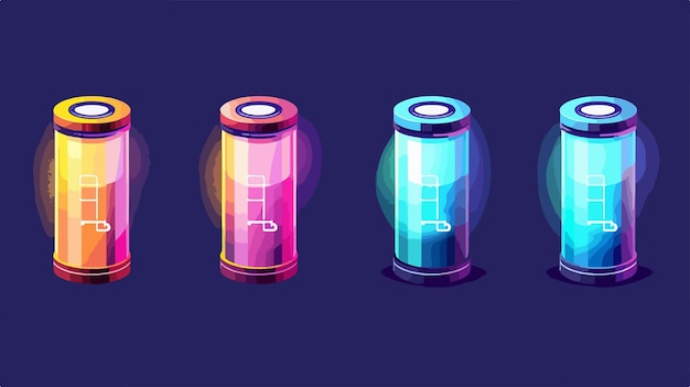 Isolated Cylinder Battery Vector Illustration