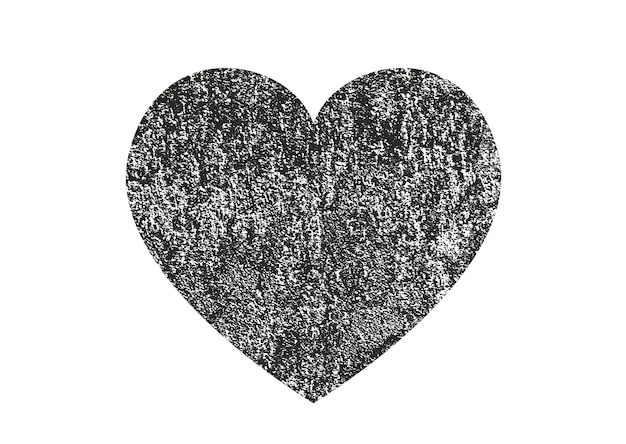 Isolated distress grunge heart with concrete texture Element for greeting card Valentine s Day wedding Creative concept