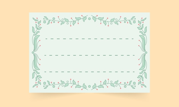 Isolated Filigree Card Or Notebook Label Over Beige Yellow Background