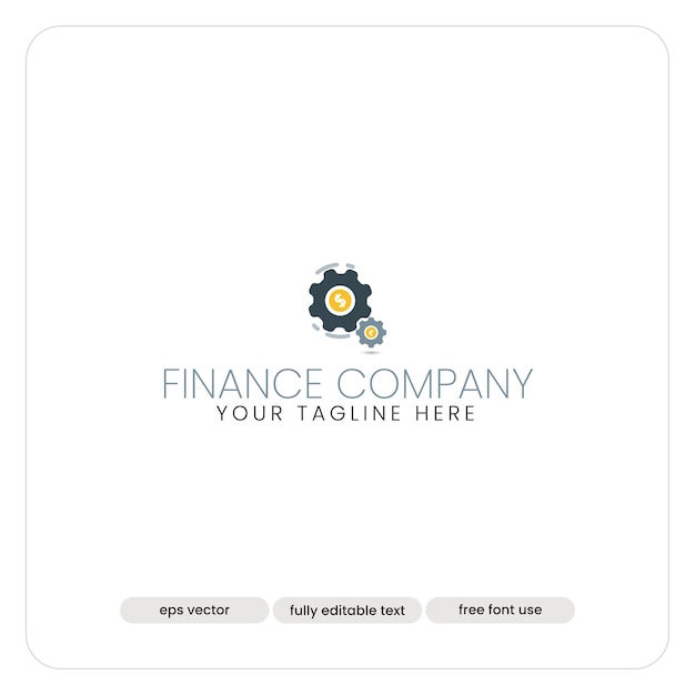 Isolated finance logo premium eps 10 elegant vector template premium vector