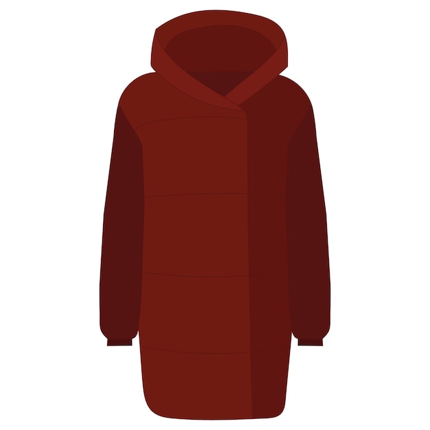 Isolated in flat style red coat