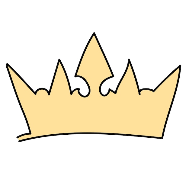 Isolated golden crown minimal design