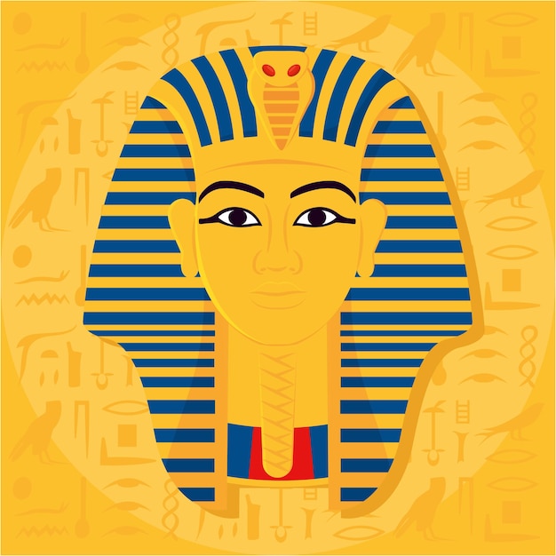 Isolated golden pharaoh tomb icon Egypt Vector illustration