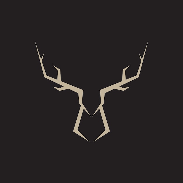 Isolated head deer minimal logo design vector graphic symbol icon sign illustration creative idea