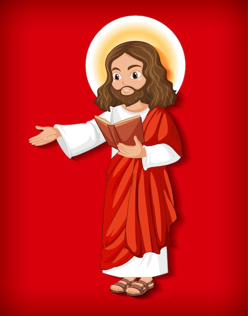 Isolated jesus cartoon character