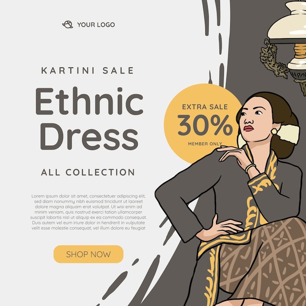 Isolated Kartini day vector illustration Indonesian female heroes women empowerment heroes of women and human right in indonesia