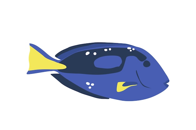 Isolated Majestic Sea Fish Gracefully Glides Through The Ocean Depths With Vibrant Scales And Fins Vector Illustration