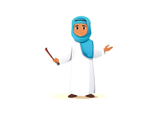 Vector isolated muslim and sign vector