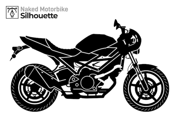 Isolated Naked motorbike silhouette illustration