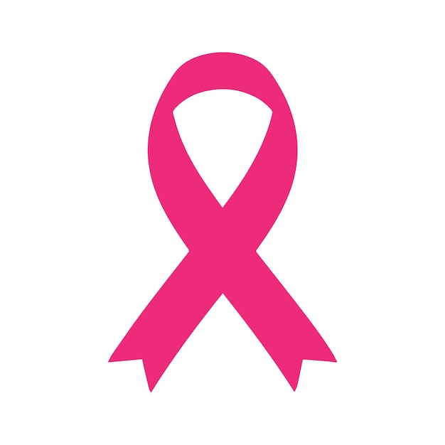 Isolated Pink Ribbon Vector Icon A Powerful Symbol of Breast Cancer Awareness