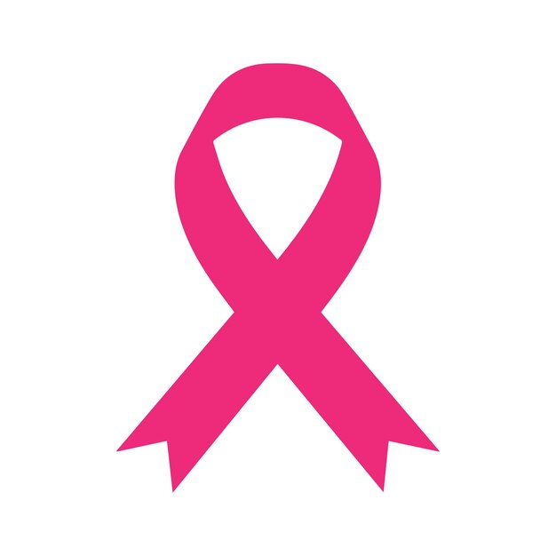 Vector isolated pink ribbon vector icon a versatile design for breast cancer campaigns