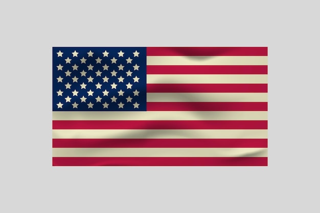 Isolated realistic USA flag vector on white background