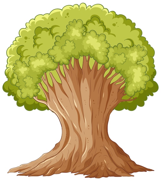 Isolated simple tree cartoon