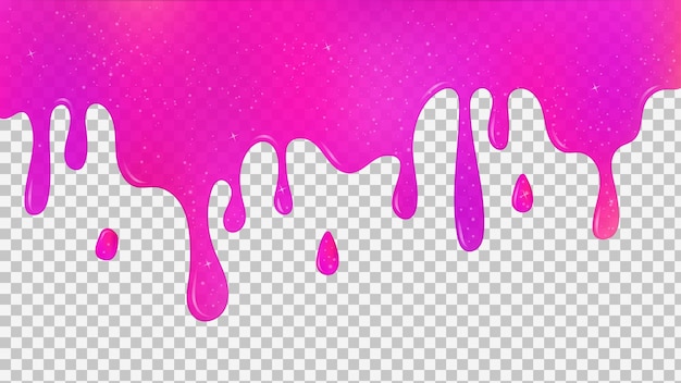 isolated Slime. Vector pink slime with glitter. liquid dripping texture with slime for any use.