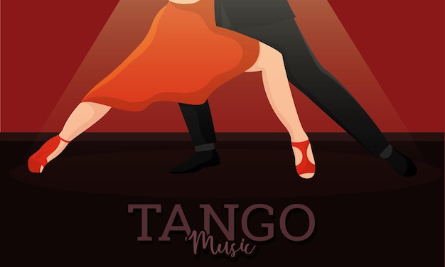 Isolated tango dance music vector illustration