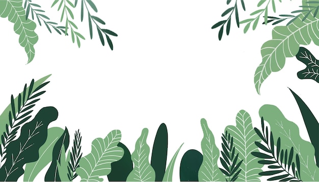 Isolated Watercolor Plants Background Vector