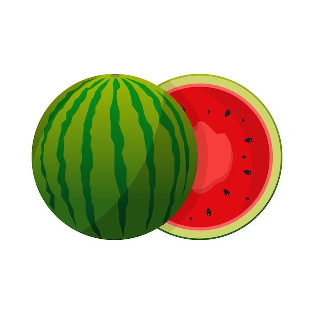 Isolated Watermelon illustration - popular asian fruit especially in Indonesia