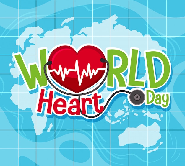 Isolated World Heart Day logo