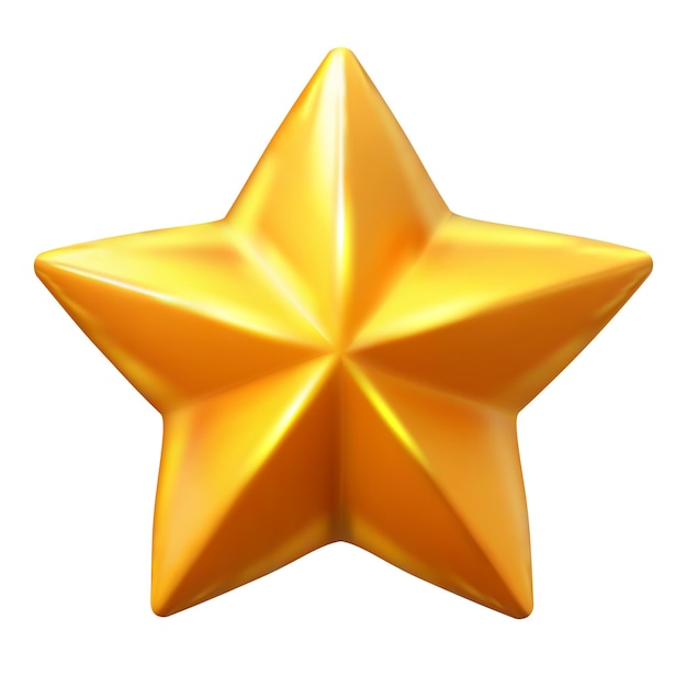 Isolated yellow gold star vector icon background