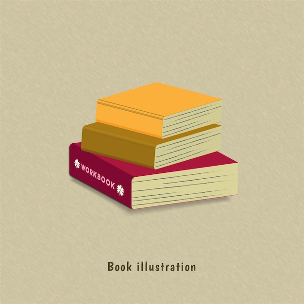 Vector isometric 3d book icon in flat stylehorizontal stack of colored books in isometriceducation infographic template design with books pileset of book icons in flat design style